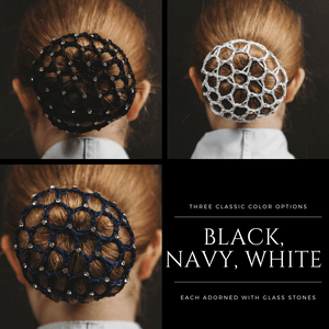 Stretchy Equestrian Hair Net with Glass Stones 1