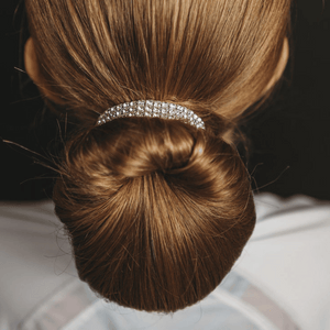Triple-Row Glass Beads Scrunchie