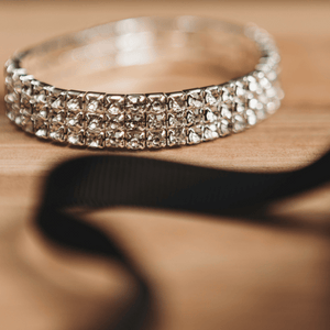 Triple-Row Glass Beads Scrunchie 4