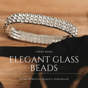 Triple-Row Glass Beads Scrunchie 2