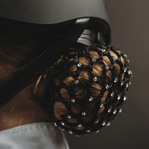 Stretchy Equestrian Hair Net with Glass Stones 15