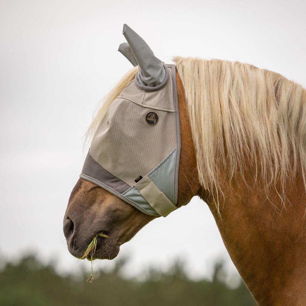  Fly Masks for Horses Without Ears – Non-Heat Transferring Mesh  – 70% Uv Protection Breathable Fly Mask for Equines – Gentle to Eyes and  Forehead – Full Size Horse – Horse