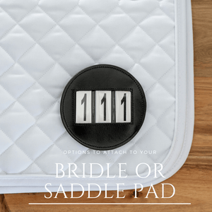 Black Leather Bridle Number