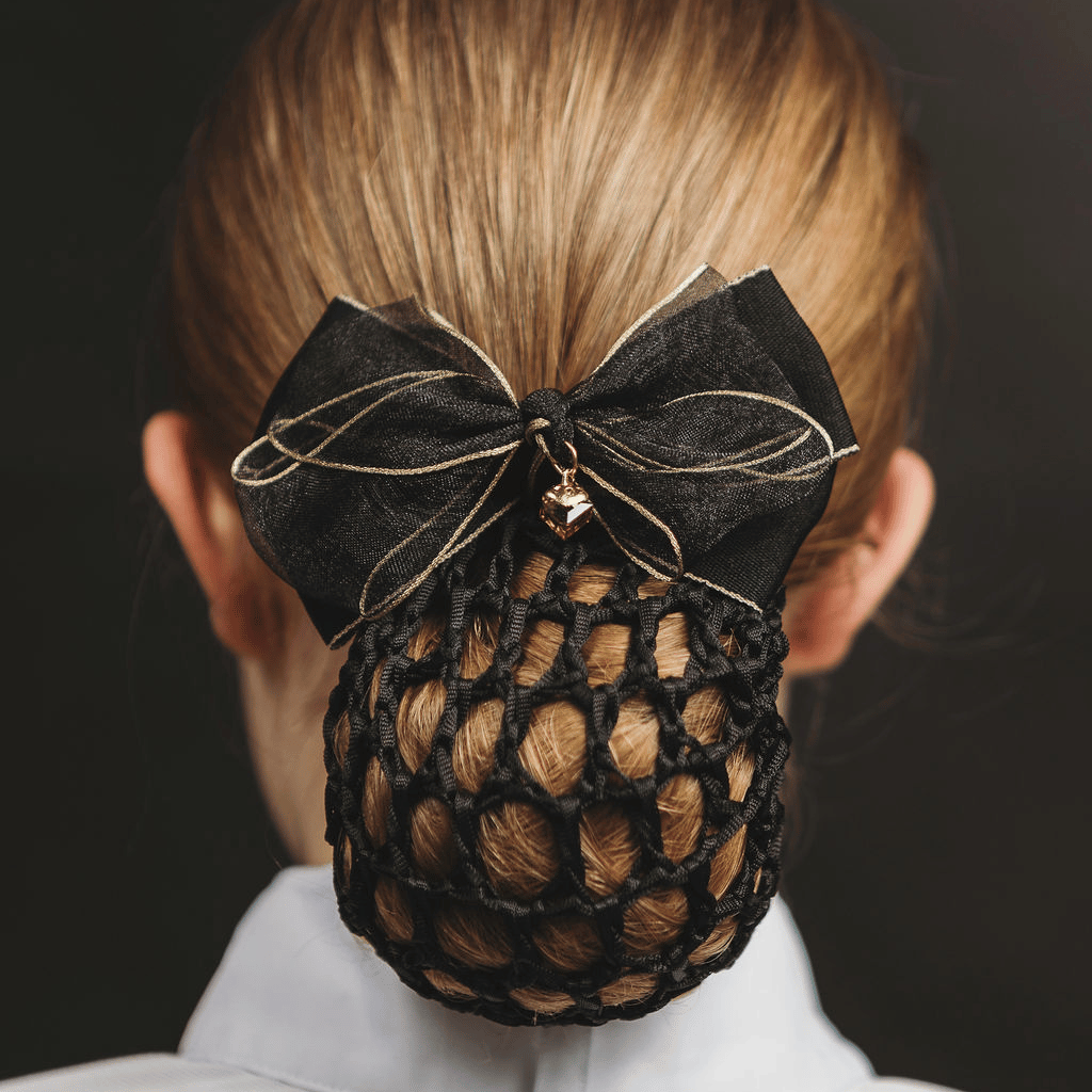 Layered Ribbon Hair Net with Clip