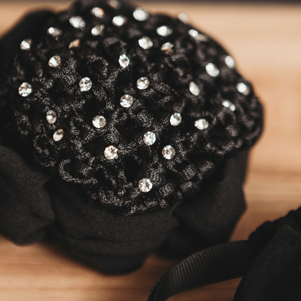 Equestrian Hair Net Bun Cover with Clips5