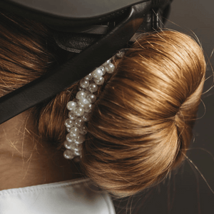 Ultra-Stretchy Pearl Scrunchie and Hair Net Set 4