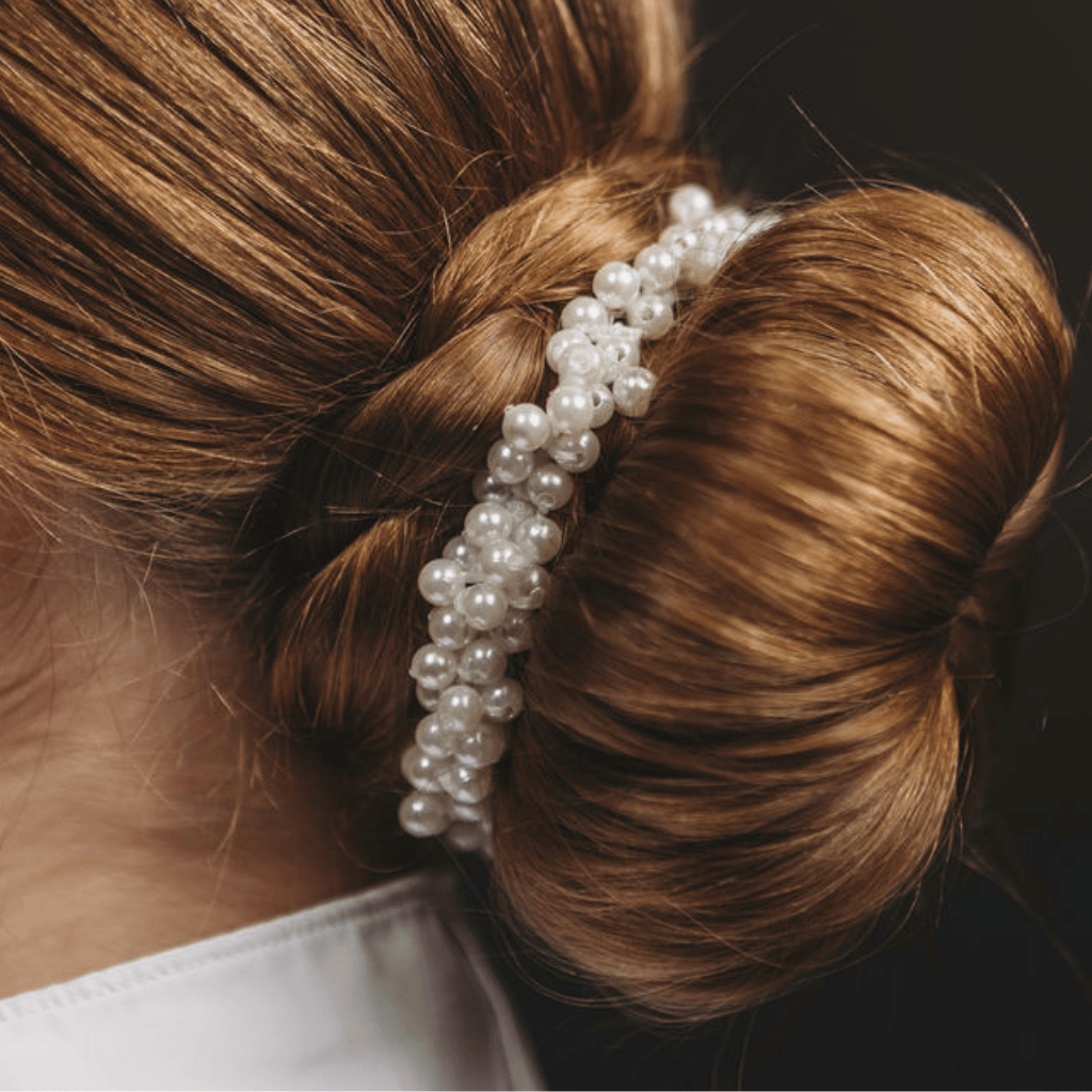 Ultra-Stretchy Pearl Scrunchie and Hair Net Set