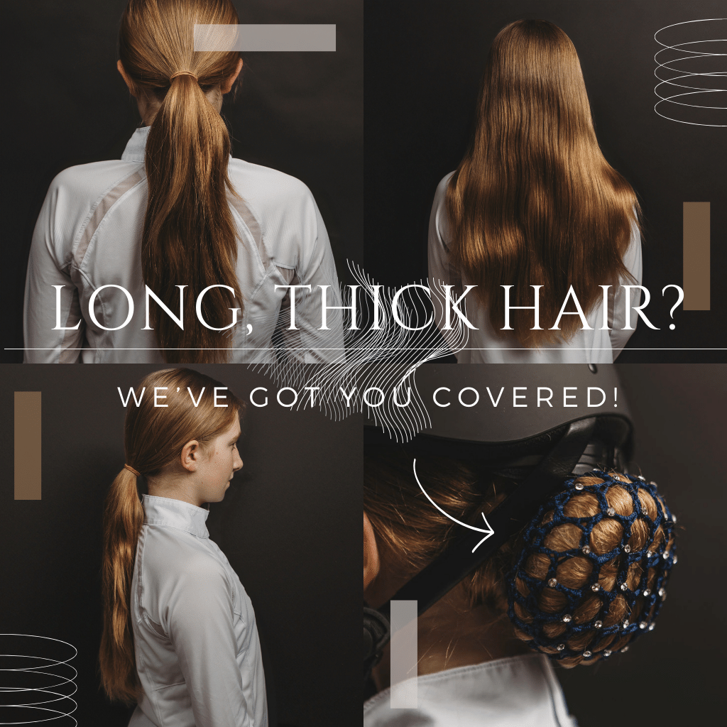 Stretchy Equestrian Hair Net with Glass Stones 8