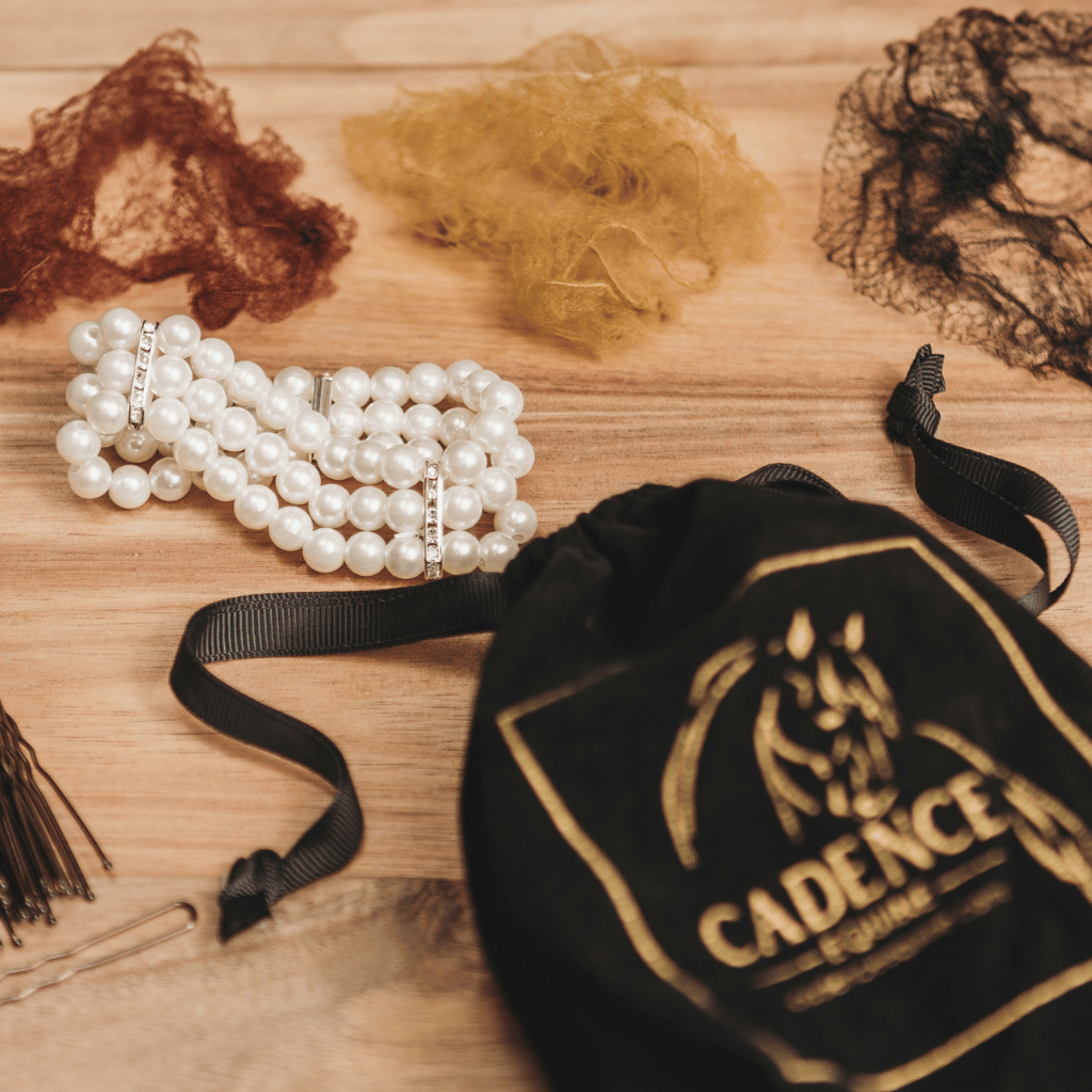 Triple-Row Ivory Pearl Scrunchie and Hair Net Set 5