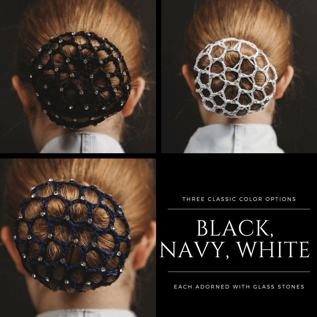 Stretchy Equestrian Hair Net with Glass Stones 1