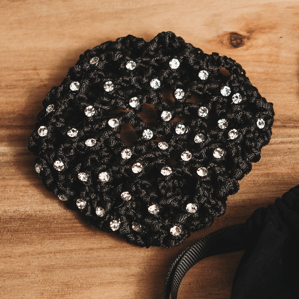 Stretchy Equestrian Hair Net with Glass Stones 10