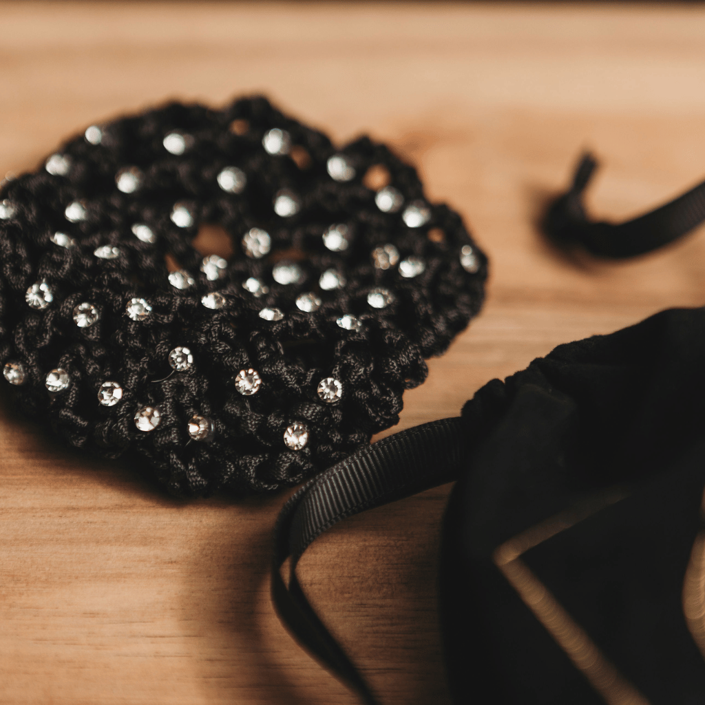 Stretchy Equestrian Hair Net with Glass Stones 3