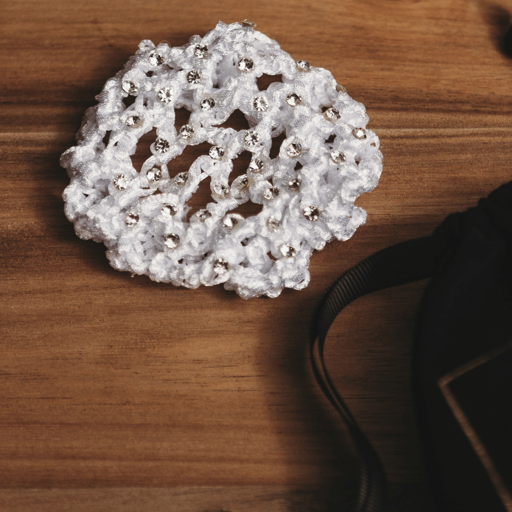 Stretchy Equestrian Hair Net with Glass Stones 12