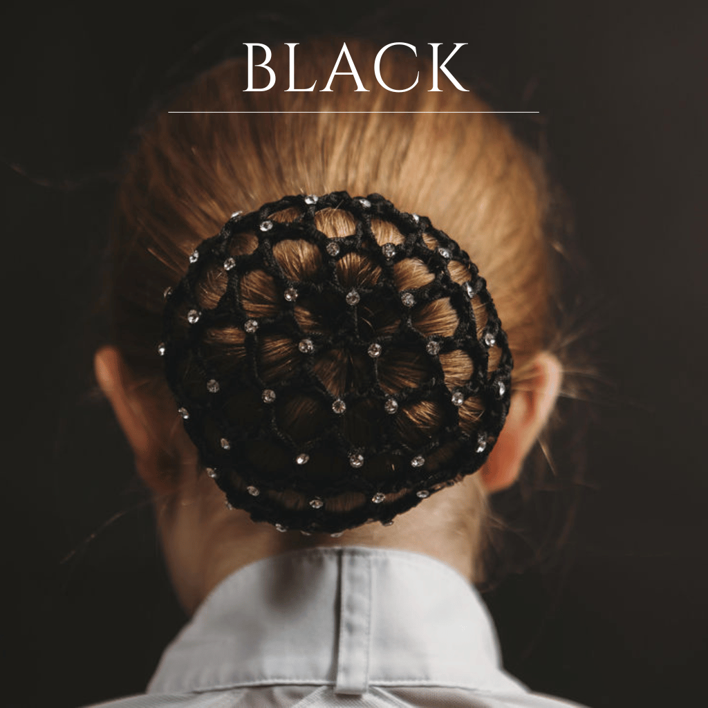 Stretchy Equestrian Hair Net with Glass Stones 7