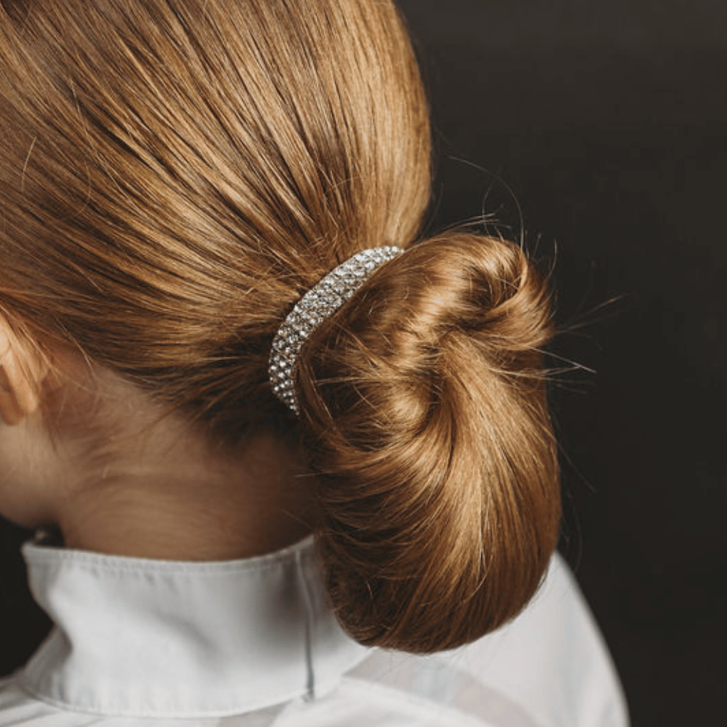 Triple-Row Glass Beads Scrunchie 7