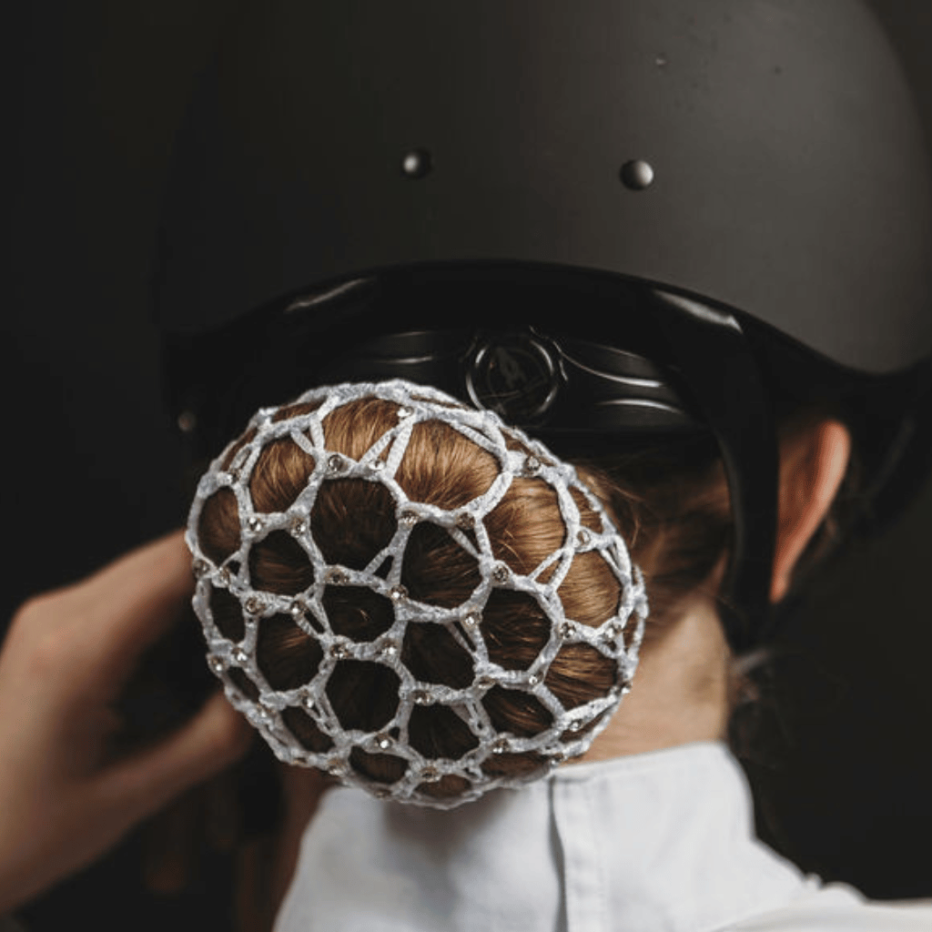 Stretchy Equestrian Hair Net with Glass Stones 13