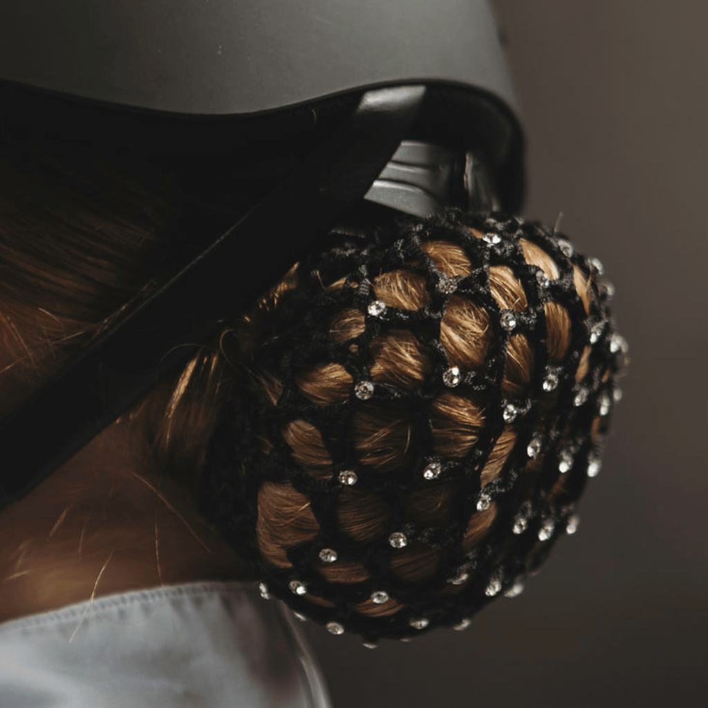 Stretchy Equestrian Hair Net with Glass Stones 15